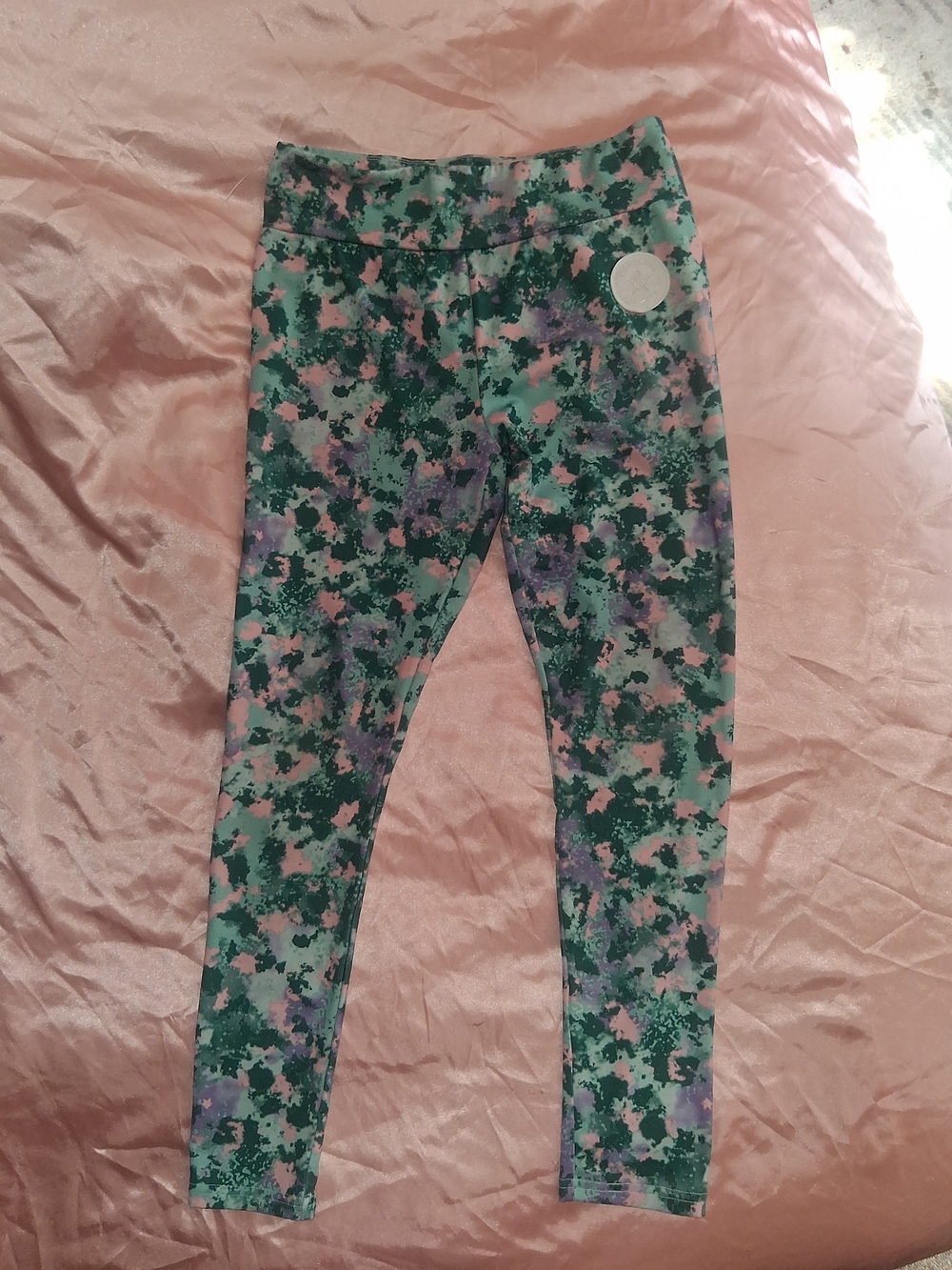 Converse Girls Teal, Pink & Purple Camo Leggings